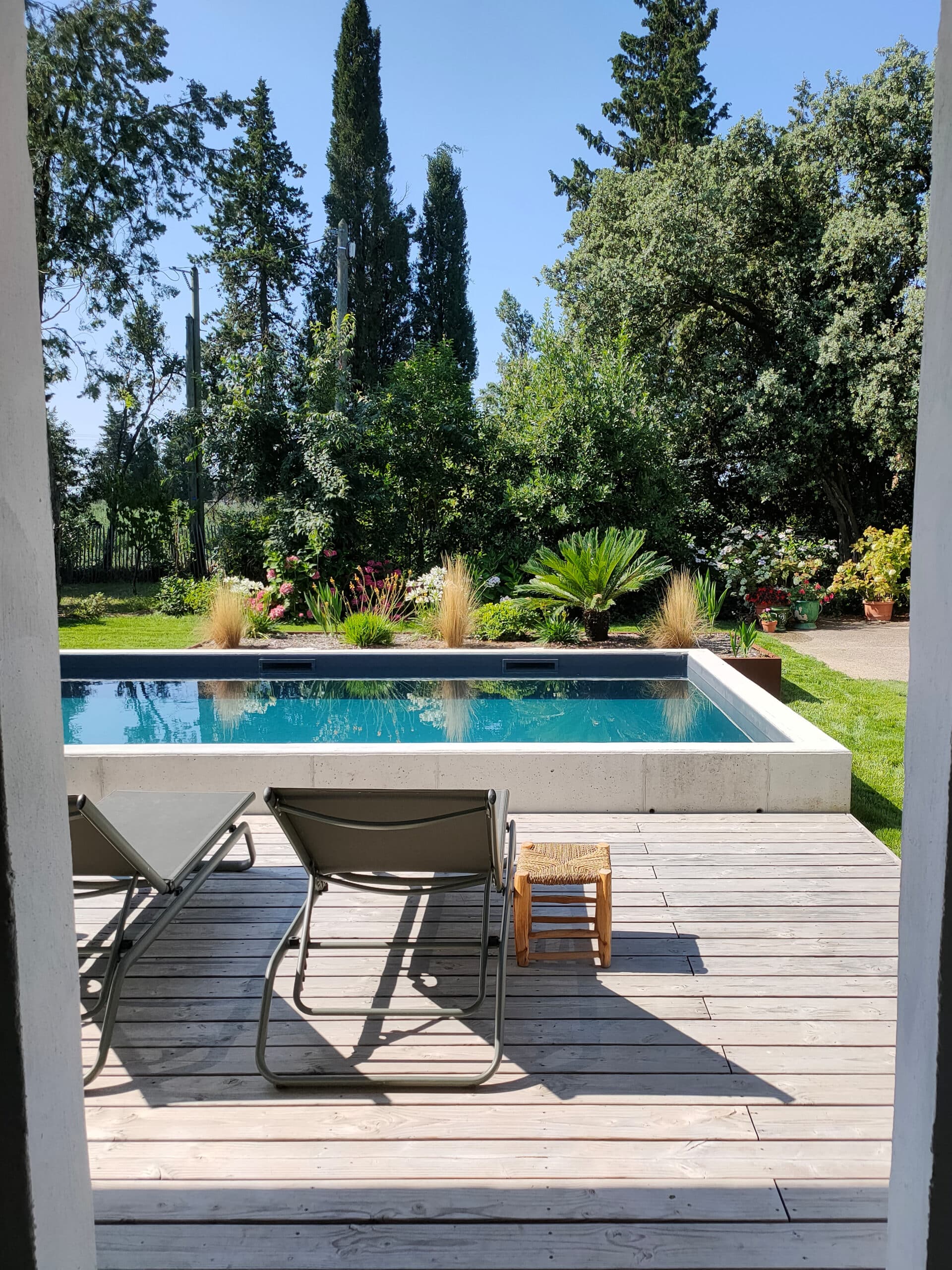 Piscine Scanzi, piscine en béton.